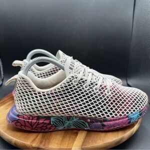 NOBULL Floral Mesh Running Shoes Sneakers Size8 Lace Up Athletic Tennis Shoes